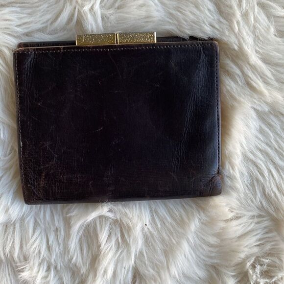 Vintage Yves Saint Laurent Leather Kisslock Wallet - Picture 2 of 12
